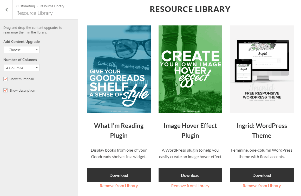 Resource library
